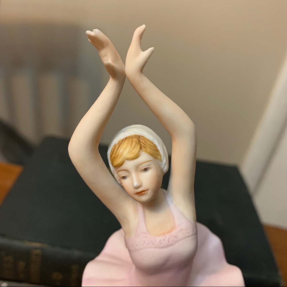 Musical ballerina ceramic figurine works, pretty - Picture 4 of 12